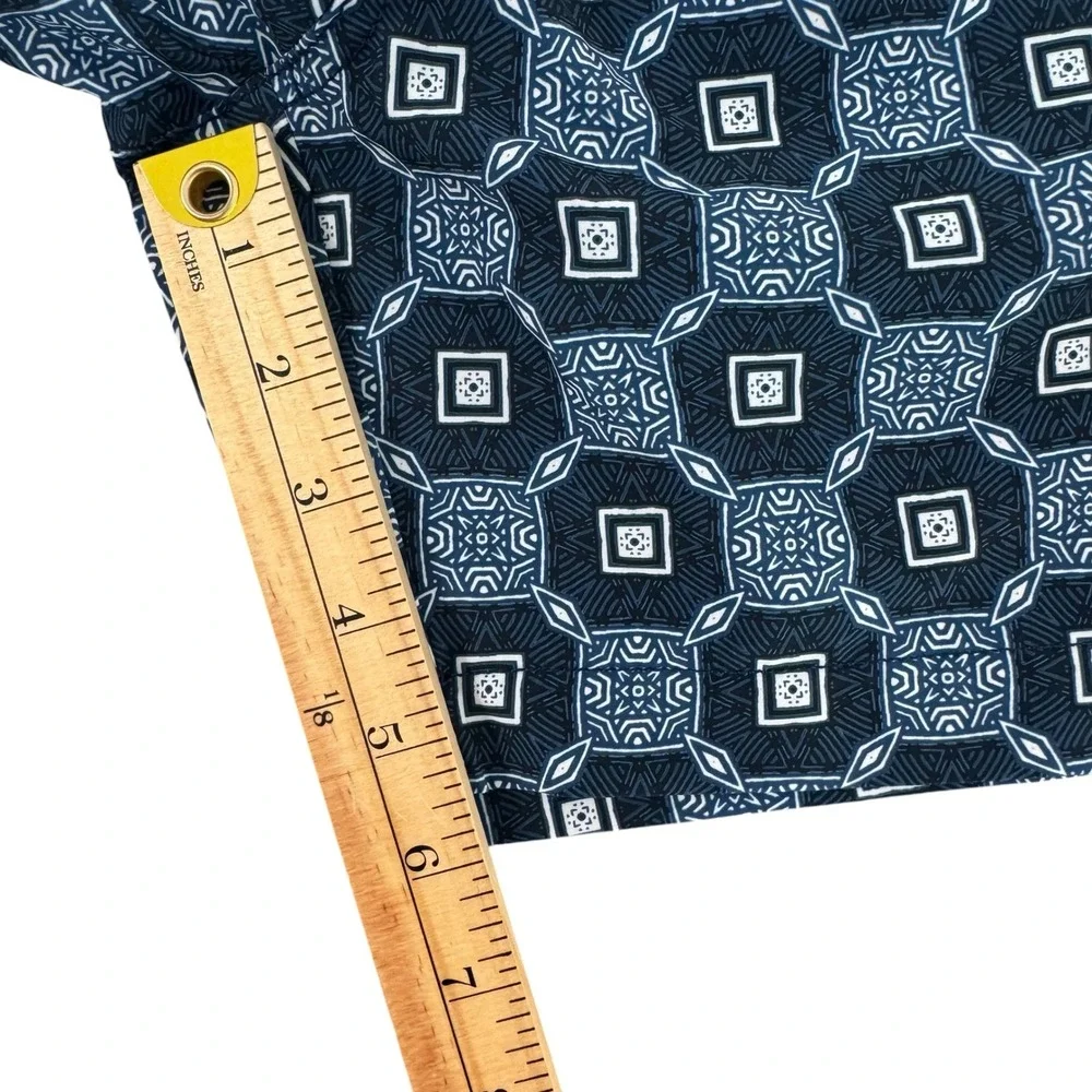Tommy‎ Bahama Medium 6in Blue Geometric Men's Lined Swim Trunks Shorts
